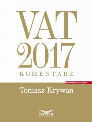 cover image of VAT 2017. Komentarz